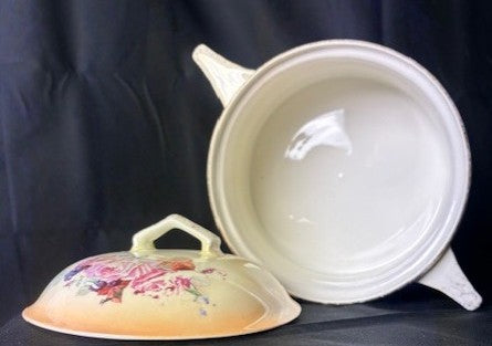 Antique Cracker Jar with Floral Design