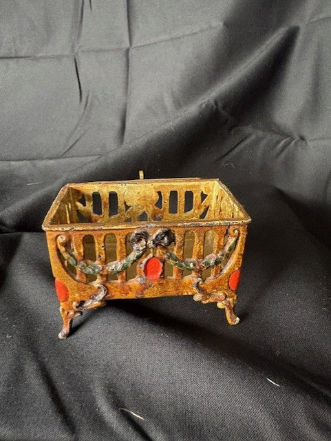 Antique Ormolu & Glass Jewelry Casket — Turn-of-the-Century Vanity Treasure